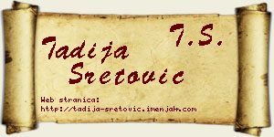 Tadija Sretović vizit kartica